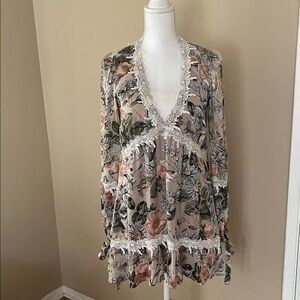 For Love & Lemons Luciana swing dress lined